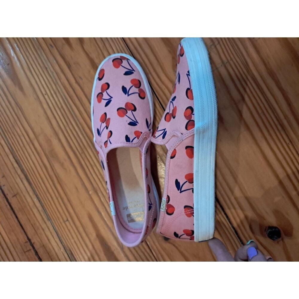 kate spade Pink Cherry Print Slip-On Sneakers